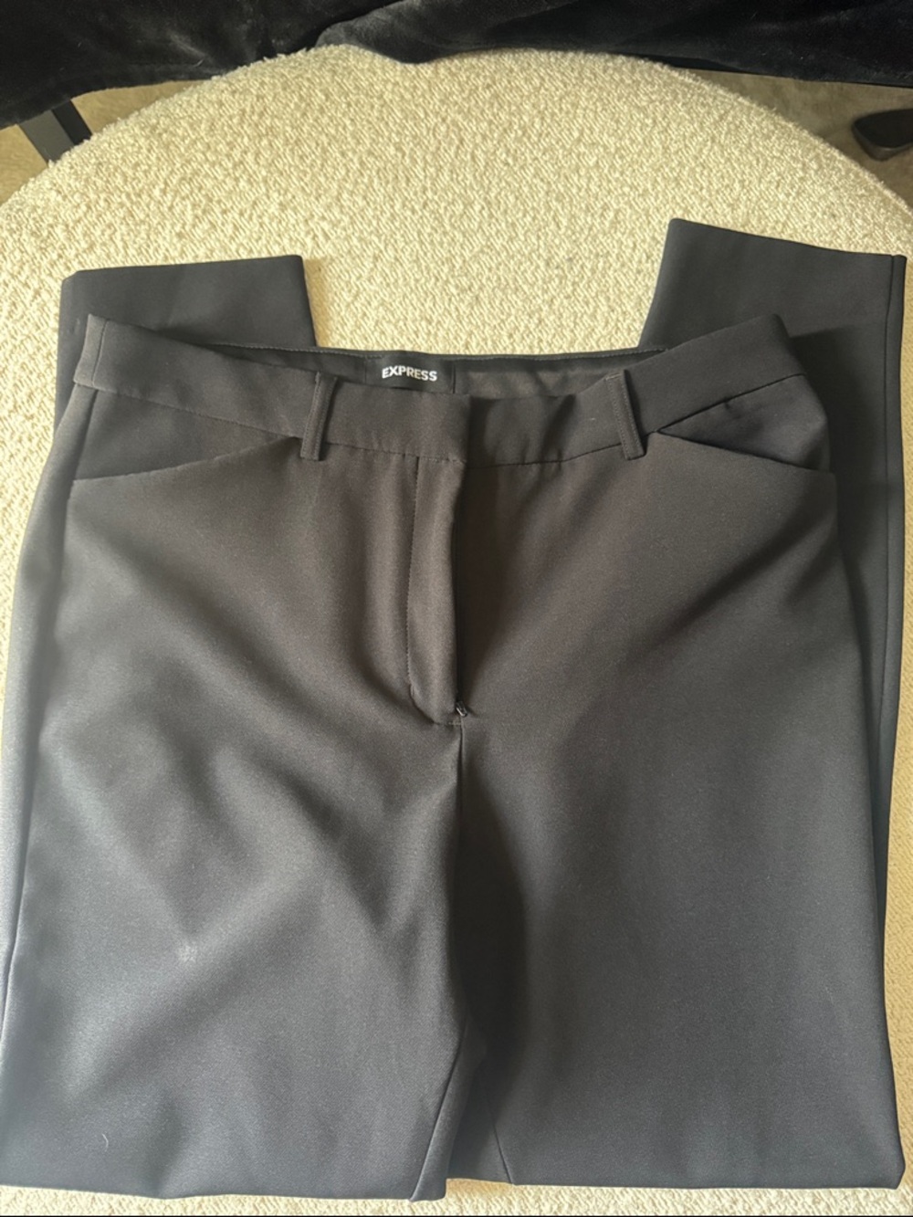 Express Women's Black Dress Pants - Tailored Flat Front